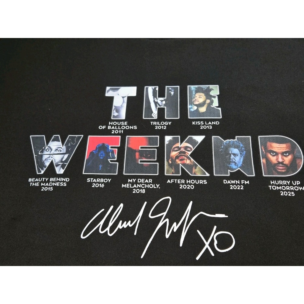 The Weeknd Hoodie Size XL Album Collage Lightweight - Picture 3 of 9